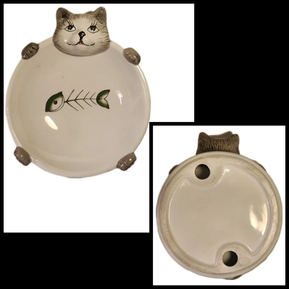 3D Ceramic Cat Dish